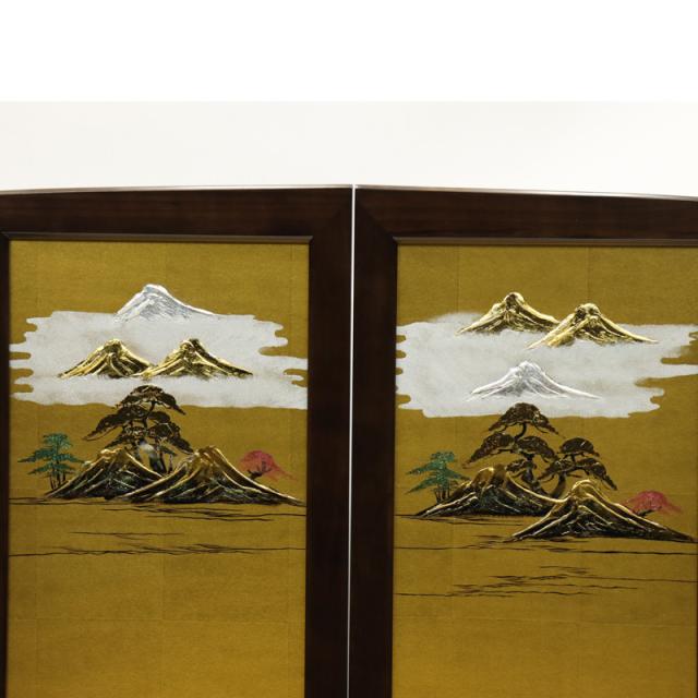 五月人形　屏風　25号4曲 五月人形 屏風 25号4曲