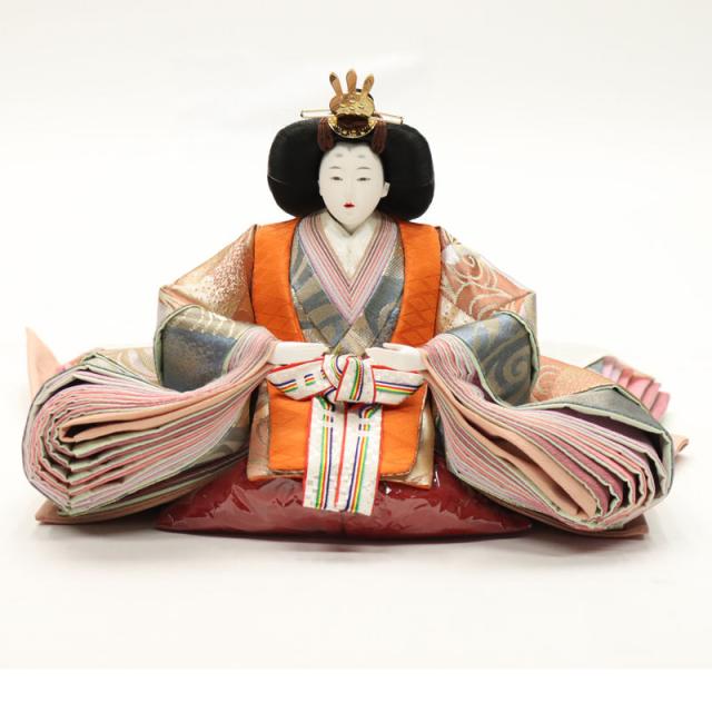 日本人形 アウトレット品 雛人形 人形単品 十番 親王 金襴 玉台付 2人 (25a-ya-