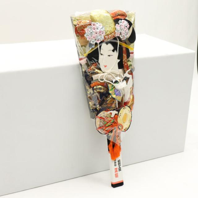 アウトレット品 正月飾り 羽子板 23号 浅妻 正絹 押絵羽子板 高さ73cm