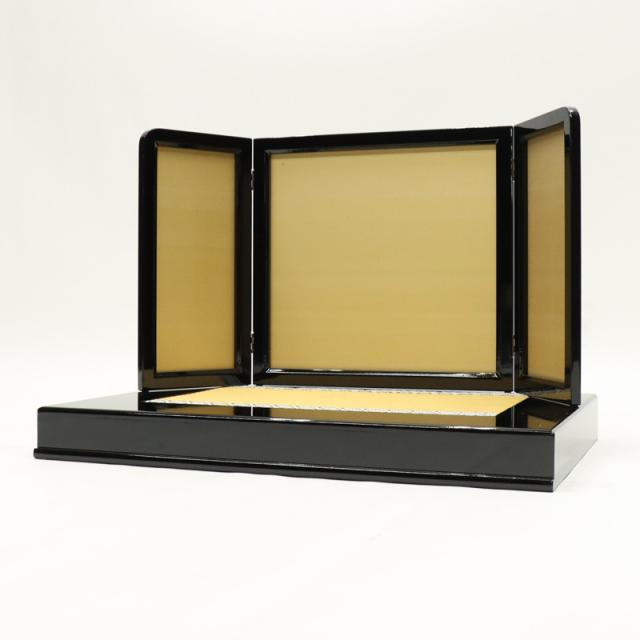 アウトレット品 インテリア 台屏風セット 台20号/屏風12号 黒平台・流