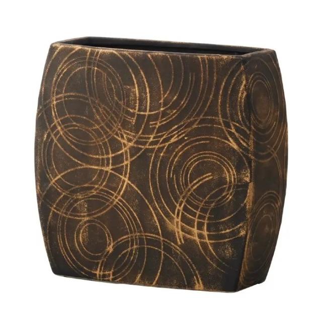 花瓶 フラワーベース Ceramic Display MINAMO ミナモ black （1個入り