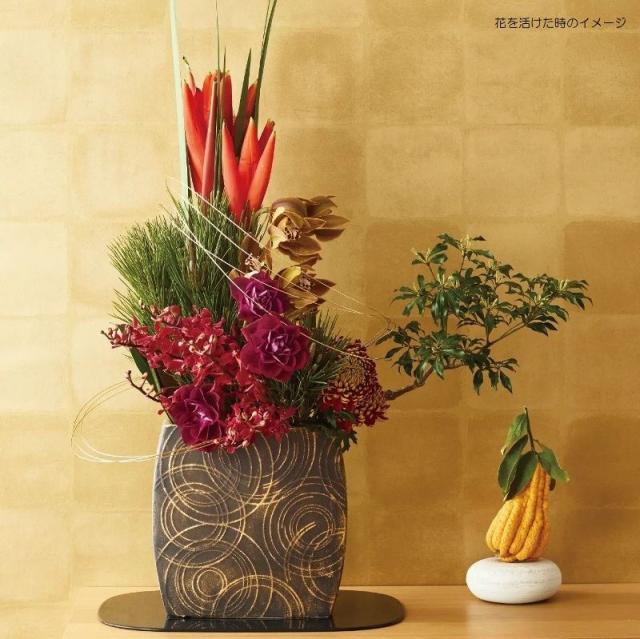 花瓶 フラワーベース Ceramic Display MINAMO ミナモ black （1個入り