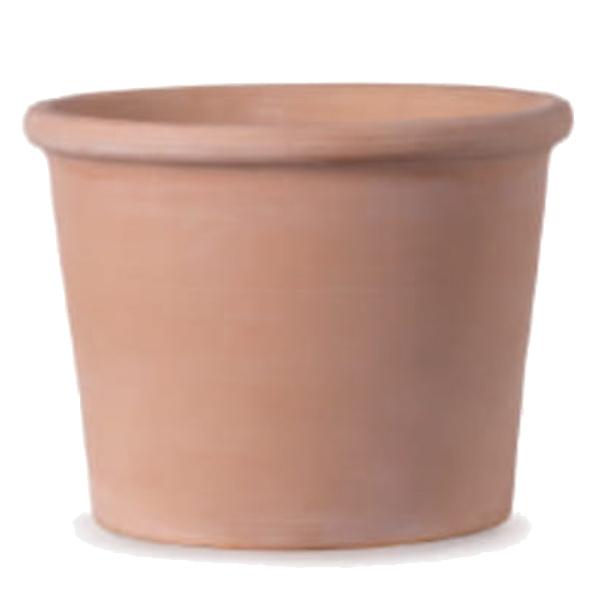花・観葉植物用ポット イタリアンテラコッタ シリンドロ ボルダード ホワイト 4L 19号（1個入り）ir-ww0p55w [KTp307] 大型ポット （代引き不可）ホテル・オフィスビル・店舗 エクステリア インテリア
