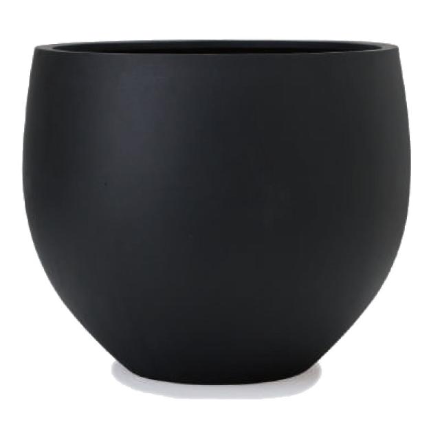 花・観葉植物用ポット マグナス オーブ L 68/G ブラック（1個入り）kol-mak068 [KTp39] 特大ポット （代引き不可）ホテル・オフィスビル・店舗 エクステリア ガーデン