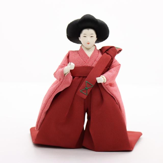 アウトレット品 雛人形 官女単品 三白 芥子 赤系衣裳 三人官女 (26a-ya