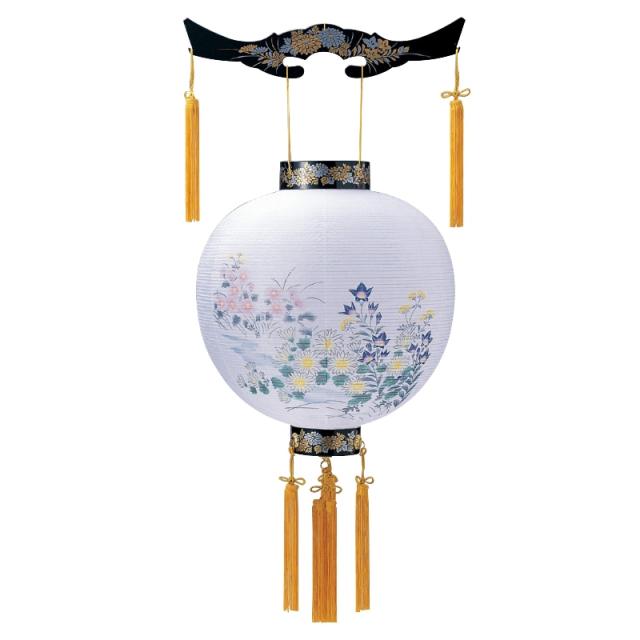 盆提灯 岐阜提灯 吊るし提灯 御殿丸 尺三丸森高 高さ41cm (P32)(7101) 電球なし 初盆 お盆の通販は 11,614円