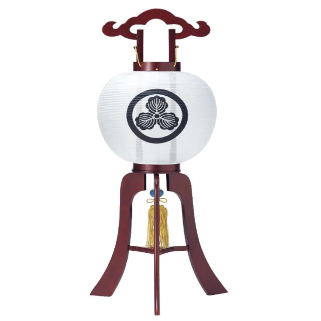 盆提灯 岐阜提灯 置き提灯 家紋入 行灯 10号 ワイン 高さ83cm (P32)(10385) 水雷球 電気コード式 初盆 新盆 お盆の通販は 27,368円