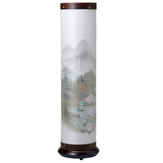 盆提灯 岐阜提灯 置き提灯 創作提灯 宝生（ほうしょう） 紫檀調750 廻転 高さ75cm (P12)(2492) 水雷球 電気コード式 初盆 新盆 お盆の通販は