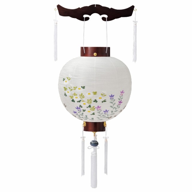 盆提灯 岐阜提灯 吊るし提灯 御殿丸 尺一丸ワイン 長さ36cm (P31)(7551) 80時間電池灯 コードレス 初盆 新盆 お盆の通販は