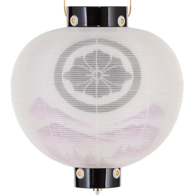 盆提灯 八女提灯 家紋承り提灯 門提灯丸 家紋入り 絹無地 15号 （P4)(8324-gj005ack) 盆提灯 八女提灯 家紋承り提灯 門提灯丸 家紋入り 絹無地 15号 （