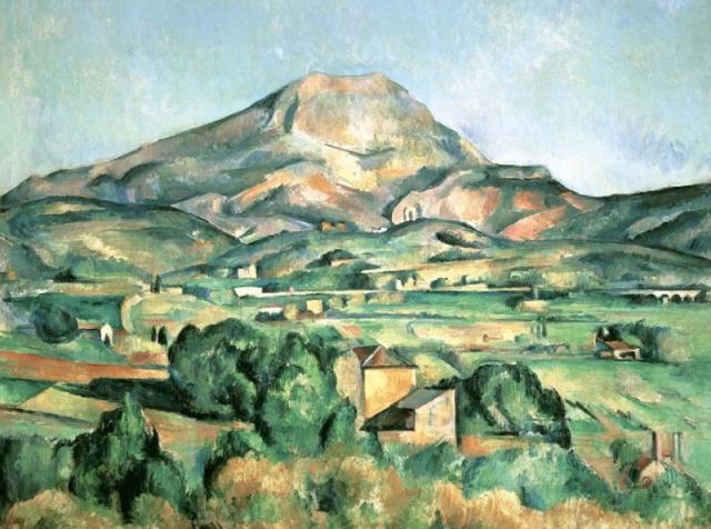 福本章、【サン・ヴィクトワール山】、希少な画集画、新品高級額・額装付 福本章、【サン・ヴィクトワール山】、希少な画集画、新品高級額