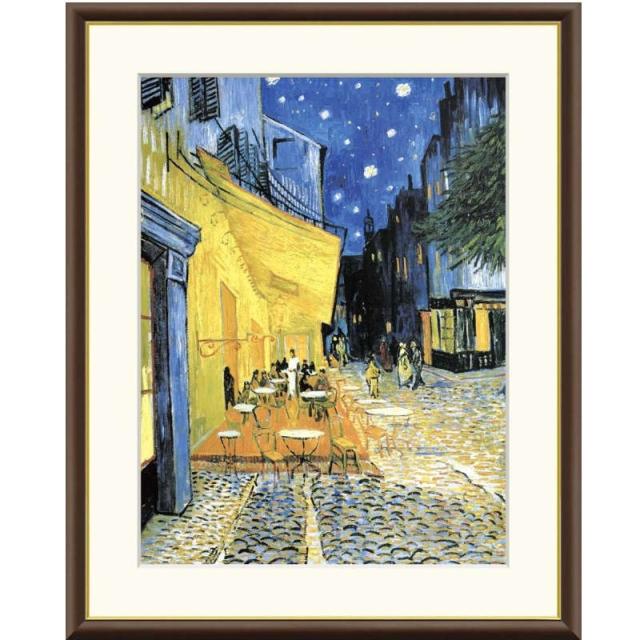 Campigli、The Cafe、希少画集画、新品額付 額絵 ゴッホ 夜のカフェテラス f4サイズ 世界の名画シリーズ