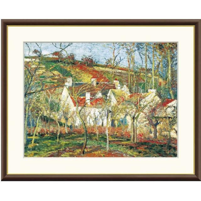 額絵 ピサロ 赤い屋根、冬の効果 f6サイズ 世界の名画シリーズ