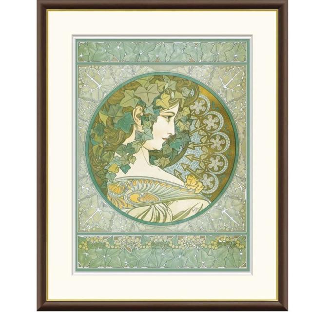 額絵 ミュシャ 木蔦 f8サイズ 世界の名画シリーズ Mucha gk-a5-j1104