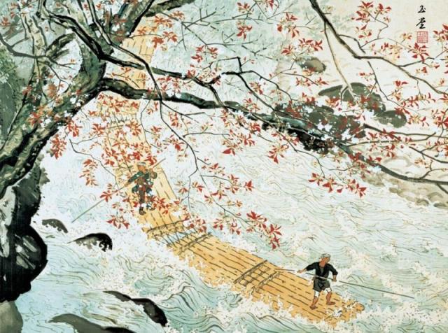 高精細デジタル額装版画 日本の名画 川合玉堂 (かわい 割引 ぎょくどう