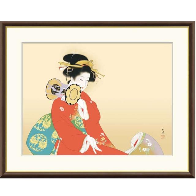 額絵 上村松園 鼓の音 f6サイズ 日本の名画シリーズ Shoen gk-a5-j2022-f6（p92） （J2-022/f6）