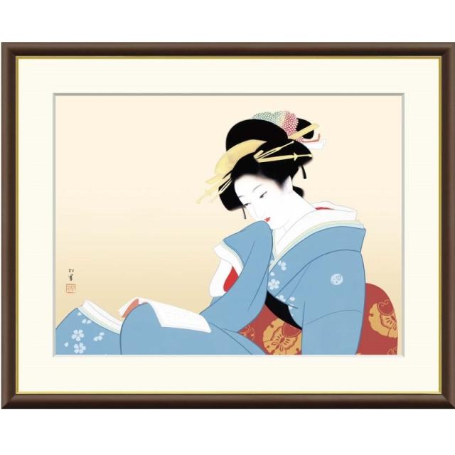 額絵 上村松園 つれづれ f6サイズ 日本の名画シリーズ Shoen gk-a5-j2023-f6（p92） （J2-023/f6）