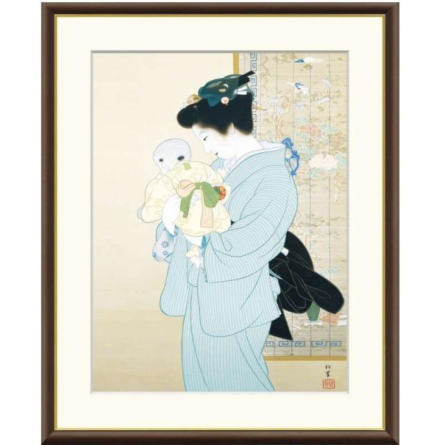 額絵 上村松園 母子 f6サイズ 日本の名画シリーズ Shoen gk-a5-j2026-f6（