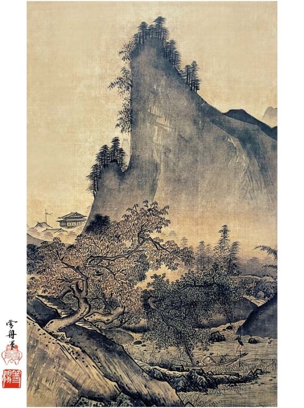 額絵 雪舟 四季山水図 秋 f8サイズ 日本の名画シリーズ Sesshu gk-a5-