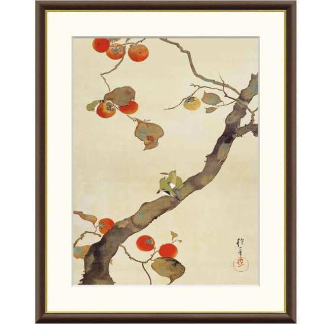 額絵 酒井抱一 柿に小禽図 f6サイズ 日本の名画シリーズ Hoitsu gk-a5-j2088-f6（p105） （J2-088/f6）