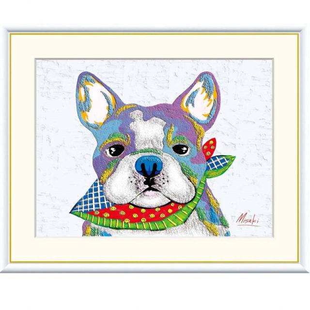 額絵 山口美咲 フレンチブルドッグ f8サイズ 楽しい仲間たち Misaki gk-a5-j3r001-f8（p78） （J3-R001/f8）