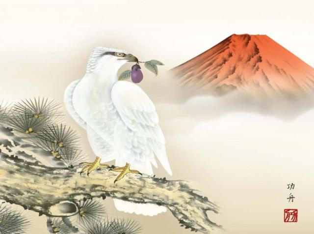 一富士二鷹三茄子 掛け軸 一富士二鷹三茄子／いちふじに