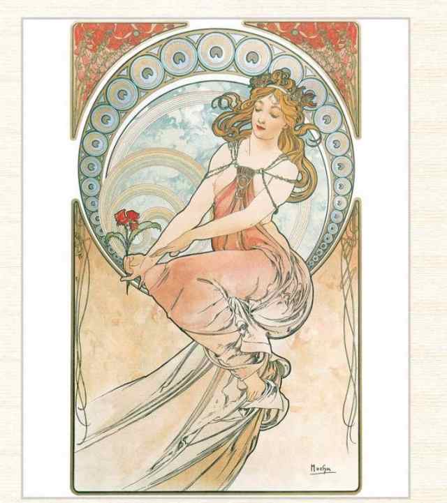 ミュシャ 複製画 四芸術 絵画 リトグラフ ご購入は【アート