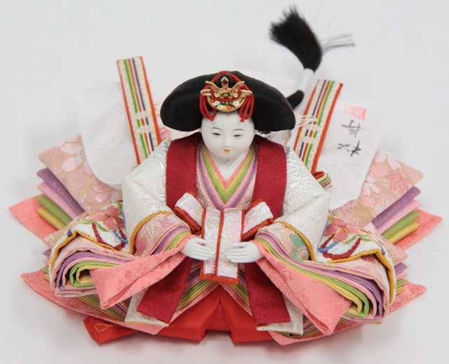 雛人形 親王収納飾り 小出松寿 おぼこ雛 四寸 京刺繍 hn188 hs164 幅60cm ぶどう透かし屏風 2人 (24hina-ya-to0189) ひな人形 雛祭の通販は