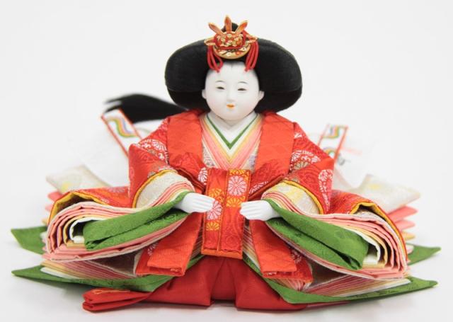 雛人形 親王平飾り 小出松寿 おぼこ雛 四寸 黄櫨染 hn191 hs1624 幅69cm 押し花屏風 春告げ桜 (24hina-ya-to1652) ひな人形 雛祭の通販は