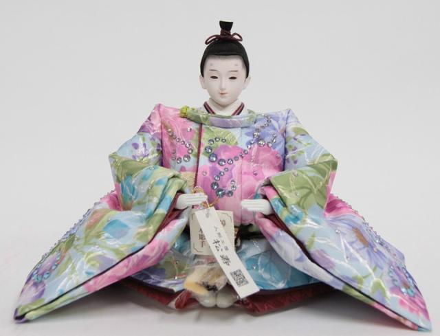 雛人形 親王平飾り 小出松寿 熊倉謹製頭 京十一番 スワロフスキー light blue hn235 hs1205 幅70cm H-86 (24hina-ya-to1241) ひな人形 雛祭の通販は