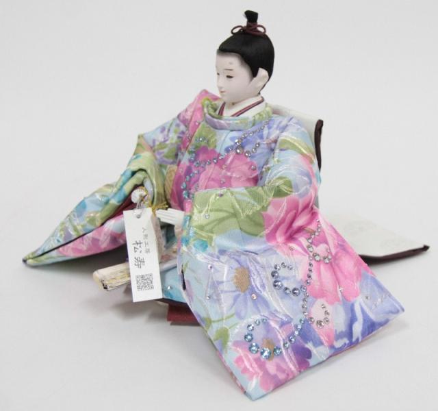雛人形 親王平飾り 小出松寿 熊倉謹製頭 京十一番 スワロフスキー light blue hn235 hs1205 幅70cm H-86 (24hina-ya-to1241) ひな人形 雛祭の通販は