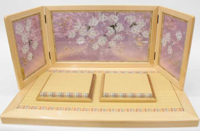 雛人形 親王平飾り 田村芙紗彦 熊倉謹製頭 京十番 花咲く本のせかい hn327 hs1986 幅80cm 押し花屏風 新小春 (24hina-ya-to1995) ひな人形 雛祭の通販は