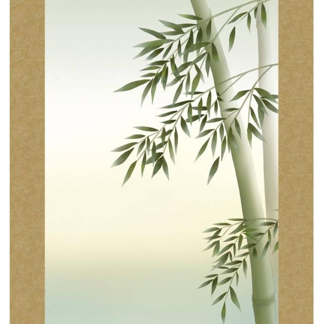 掛け軸 高精細巧芸画 純国産掛け軸 花鳥画 緒方葉水 「桜花に小鳥」 尺五 オニックス風鎮 防虫香サービス