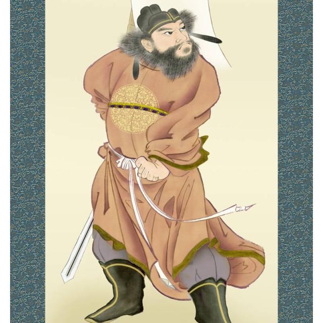 掛軸 行事飾り[端午の節句画] 【鍾馗】 [尺五] [長屋修正] [KZ2F5-018](代引き不可)