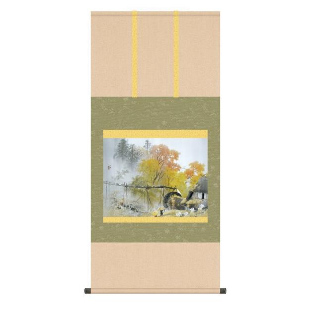 掛軸 速水御舟蓬莱図 54.5×153cm KZ2G9-052