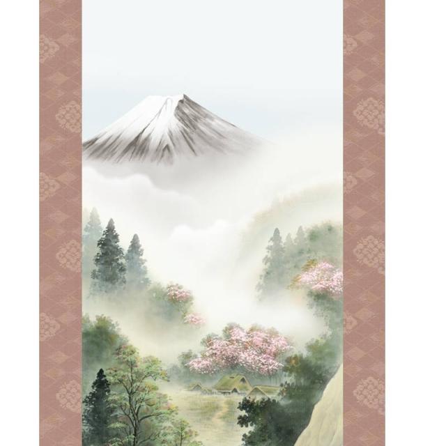 掛軸 [山水画]春夏秋冬四幅揃セット 【富士賞翫】 [尺三] [中山雪邨