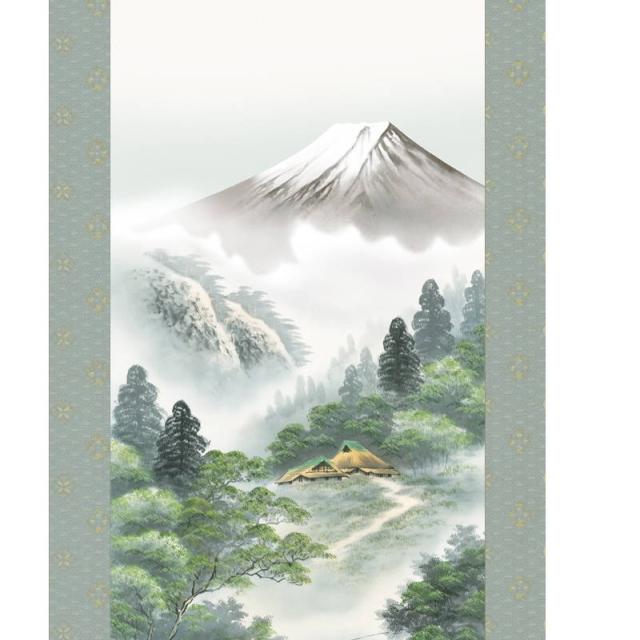 掛軸 [山水画]春夏秋冬四幅揃セット 【富士賞翫】 [尺三] [中山雪邨