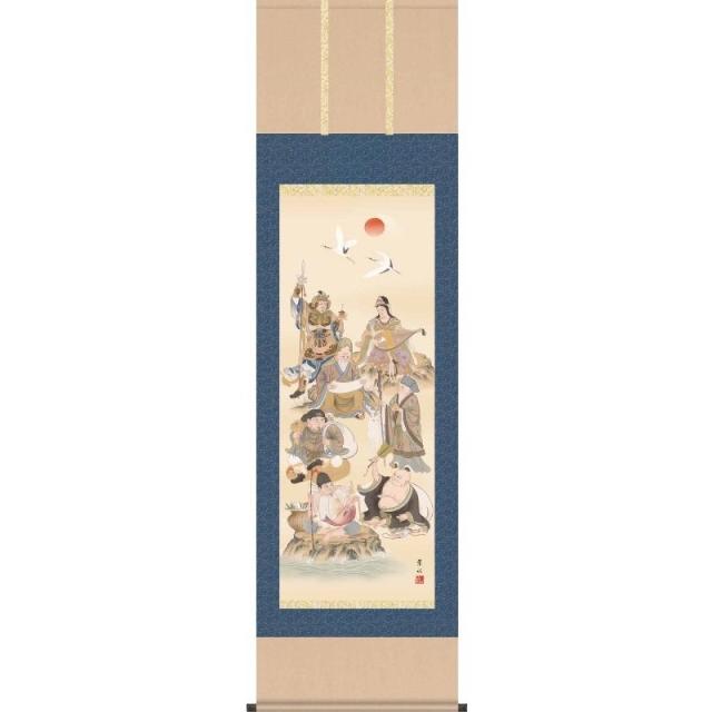 [掛軸][七福神]緒方葉水[尺五][慶祝・縁起の掛け軸][H29D1-016]【代引き不可】
