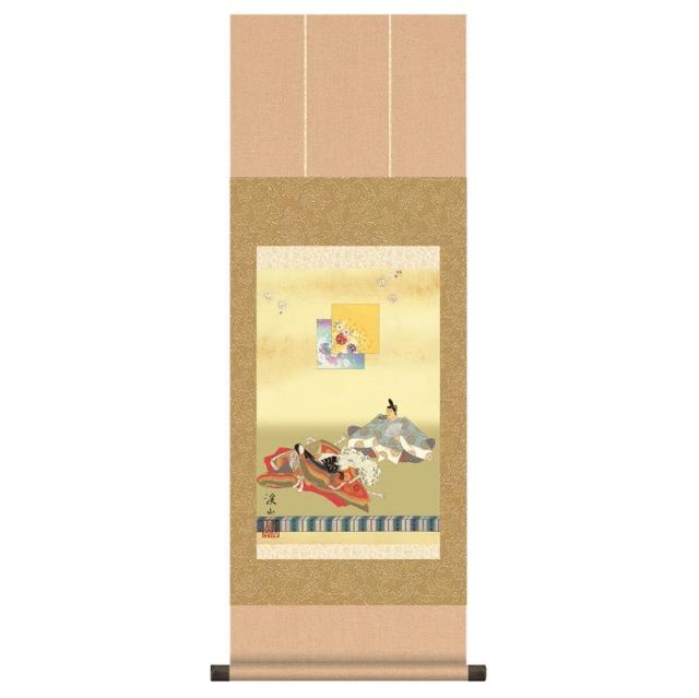 ミニ掛軸 [桃の節句] 【歌仙雛】 伊藤渓山 飾りスタンド付き [H30F6-268]【代引き不可】の通販は 6,830円