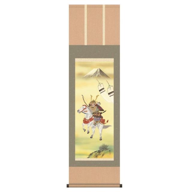 掛軸 [端午の節句] 【白馬武者】 唐沢碧山 尺三 [H30MF2-055]【代引き不可】の通販は
