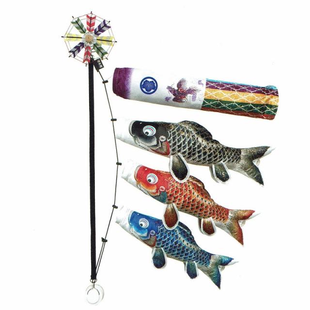 鯉のぼり 5m吉兆 黒鯉 鯉のぼり 徳永鯉 こいのぼり単品 吉兆 撥水加工 黒鯉