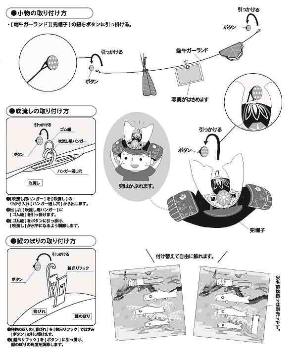 徳永 鯉のぼり 室内用 キャンバス鯉のぼり 祝（いわい） 1m鯉3匹 京錦