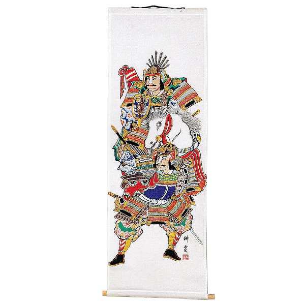 [大畑の武者絵]端午の節句の掛軸[掛軸型武者絵のぼり]太閤秀吉軸[41×105cm]No.7[タペストリー][五月人形]の通販は 9,525円