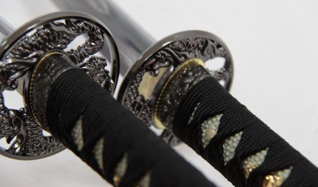 模造刀 幕末シリーズ 坂本龍馬（竜馬） 大小刀 刃紋入り刀身 メッキ