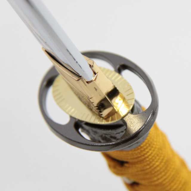 模造刀 懐刀シリーズ 金茶 短刀 刃紋入り刀身 メッキ合金[gst-nt-171-s] 美術刀剣【代引き不可】の通販は