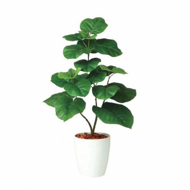 人工観葉植物 ウンベラータ 80 ポット付き 高さ80cm （P43-98923) （代引き不可） インテリアグリーン フェイクグリーン