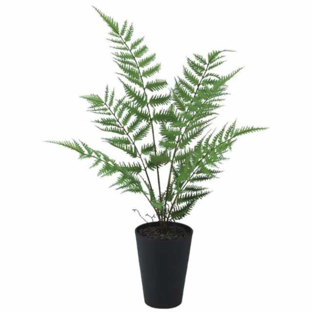 人工観葉植物 レザーファンブッシュ ポット付き 高さ60cm （P99-99469) （代引き不可） インテリアグリーン フェイクグリーン