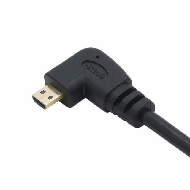 ViViSun ハイスピードHDMI(メス)to Micro HDMI(オス) ９０°Ｌ型 マイクロHDMI変換ケーブル タイプD to タイプA 金メッキコネクタ搭載