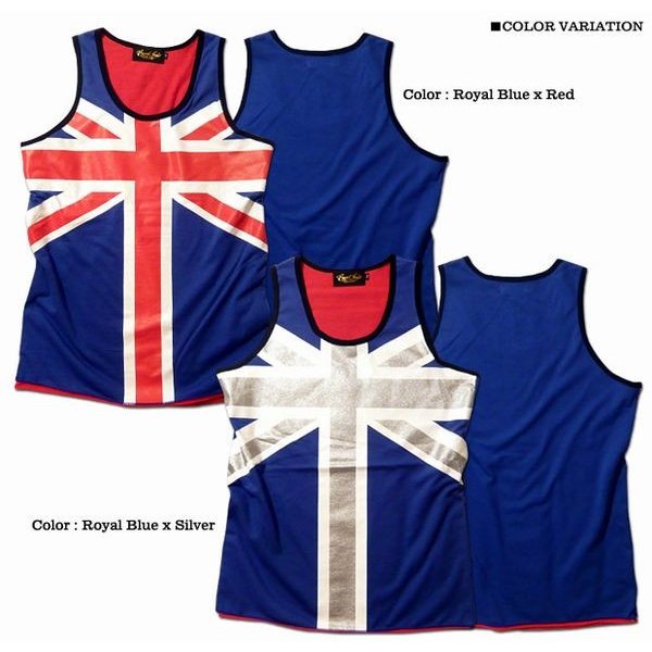 タンクトップ トップス メンズファッション Ukロック カラフル ユニオンジャック プリント インパクト大 リンガータンクトップ 父の日の通販はau Pay マーケット Tre Fiore