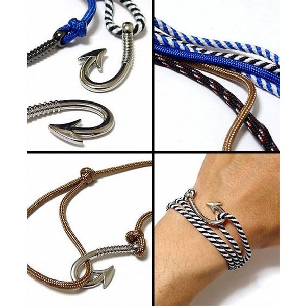 ブレスレット メンズアクセサリー アクセサリー ファッション 釣り針 モチーフ カラフル ロープ おしゃれ ラップブレスレット 父の日の通販はau Pay マーケット Tre Fiore